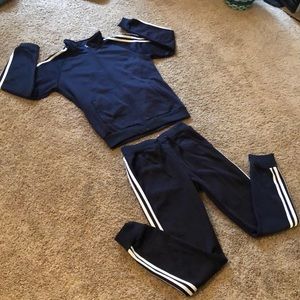 Women’s fitted flannel three stripe tracksuit